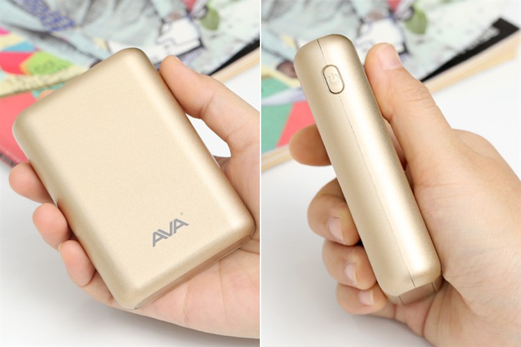 Pin sạc dự phòng 7.500 mAh AVA LA 10K-1 Màu Vàng đồng