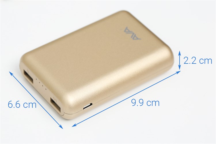 Pin sạc dự phòng 7.500 mAh AVA LA 10K-1 Màu Vàng đồng