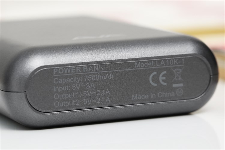 Pin sạc dự phòng 7.500 mAh AVA LA 10K-1 Màu Xám