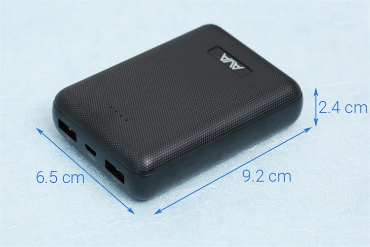 Pin sạc dự phòng Polymer 10.000mAh AVA PA W11 X Màu Đen