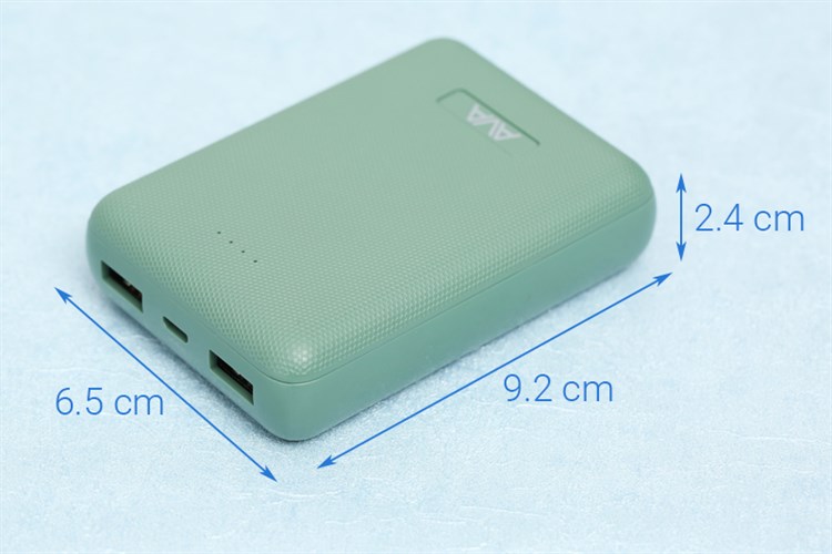 Pin sạc dự phòng Polymer 10.000mAh AVA PA W11 X Màu Xanh rêu