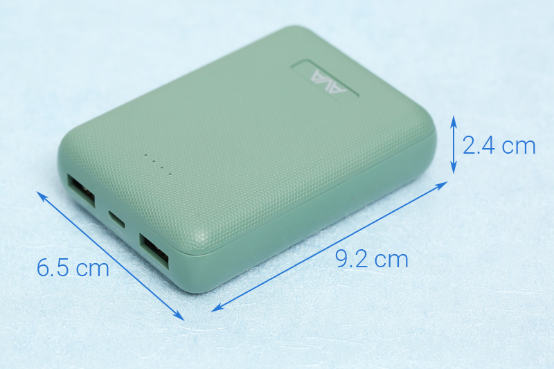 Pin sạc dự phòng Polymer 10.000mAh AVA PA W11 X Màu Xanh rêu