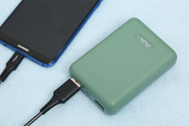 Pin sạc dự phòng Polymer 10.000mAh AVA PA W11 X Màu Xanh rêu