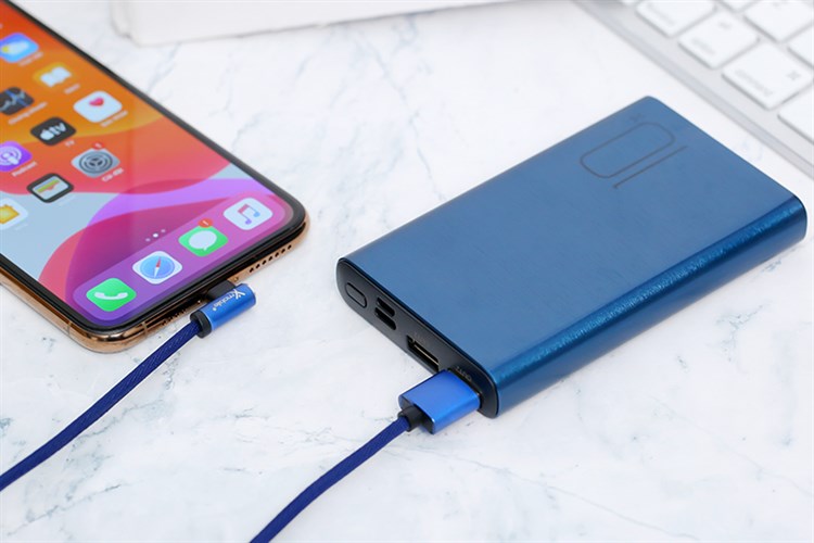 Pin sạc dự phòng Polymer 10.000 mAh Type C 12W Xmobile PJ JP190ST Màu Xanh dương đậm