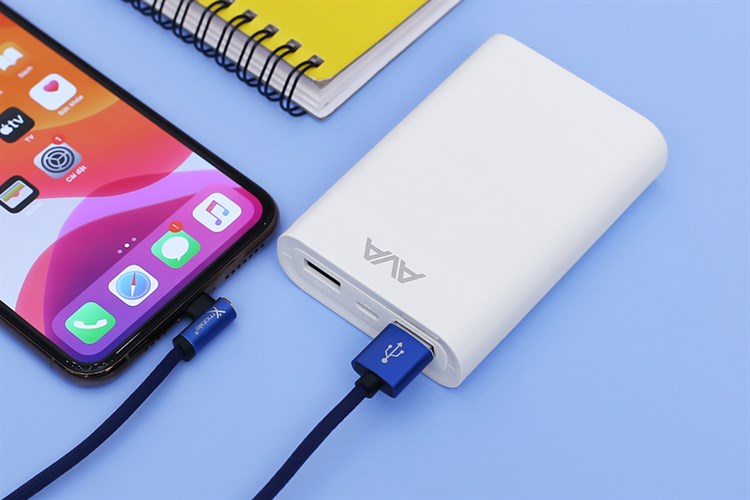 Pin sạc dự phòng 7.500 mAh AVA LJ JP195 Màu Trắng