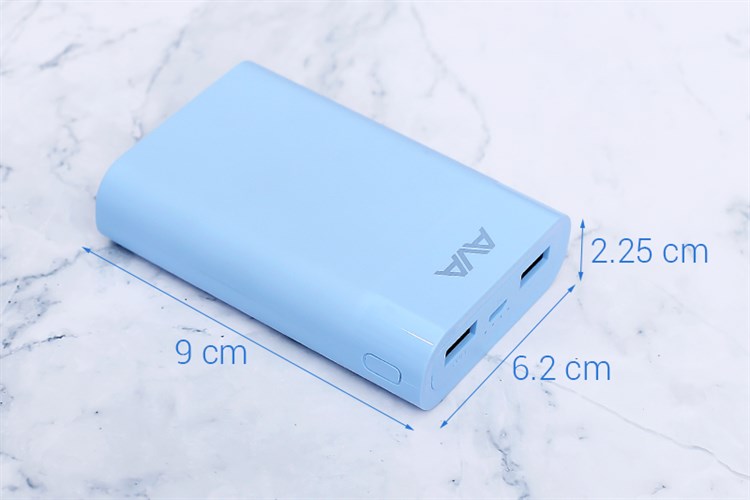 Pin sạc dự phòng 7.500 mAh 10W AVA LJ JP195 Màu Xanh Dương