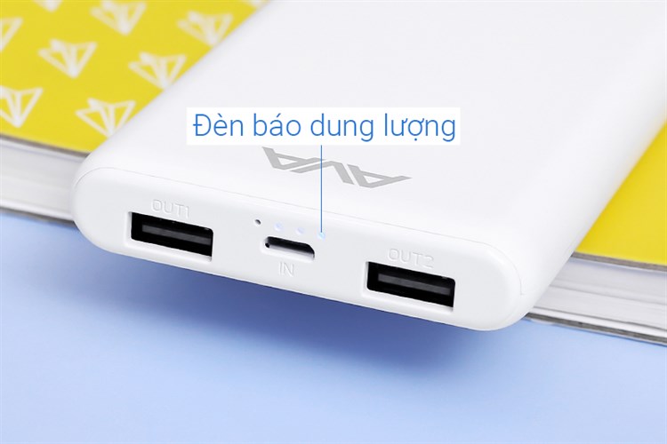 Pin sạc dự phòng Polymer 10.000 mAh 10W AVA PJ JP196 Màu Trắng