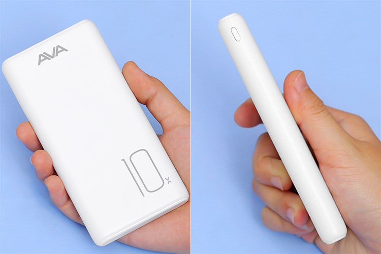 Pin sạc dự phòng Polymer 10.000 mAh 10W AVA PJ JP196 Màu Trắng