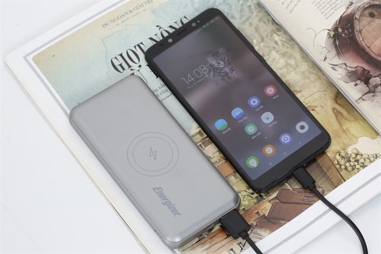 Pin sạc dự phòng không dây Polymer 10.000 mAh Type C PD QC3.0 Energizer QE10007PQ Màu Xám