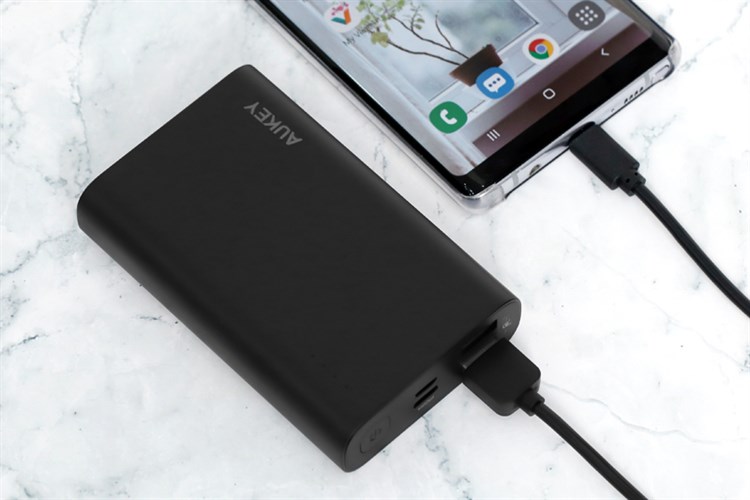 Pin sạc dự phòng Polymer 10.000 mAh Type C PD QC3.0 AUKEY PB-XD12 Màu Đen