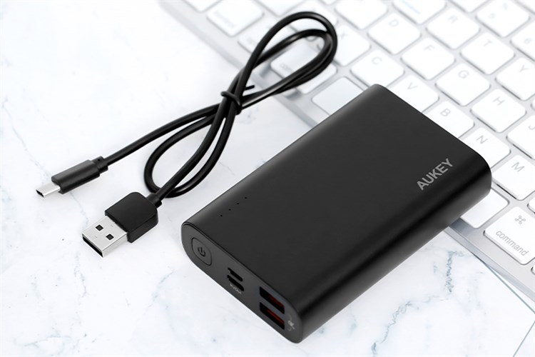 Pin sạc dự phòng Polymer 10.000 mAh Type C PD QC3.0 AUKEY PB-XD12 Màu Đen