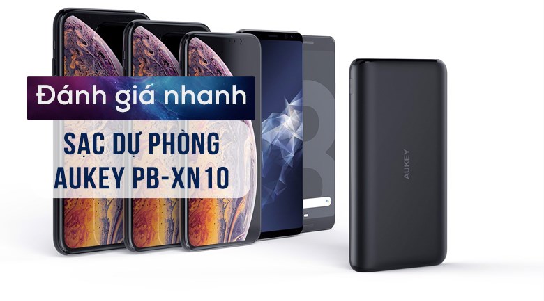 Pin sạc dự phòng Polymer 10.000 mAh Type C AUKEY PB-XN10