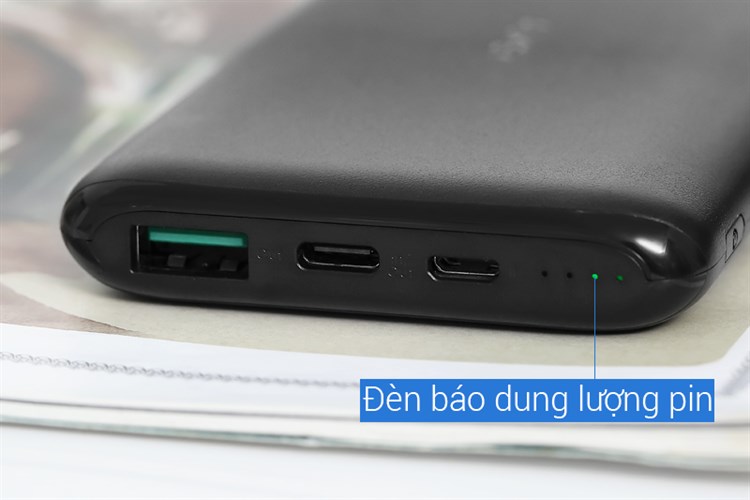Pin sạc dự phòng Polymer 10.000 mAh Type C AUKEY PB-XN10 Màu Đen