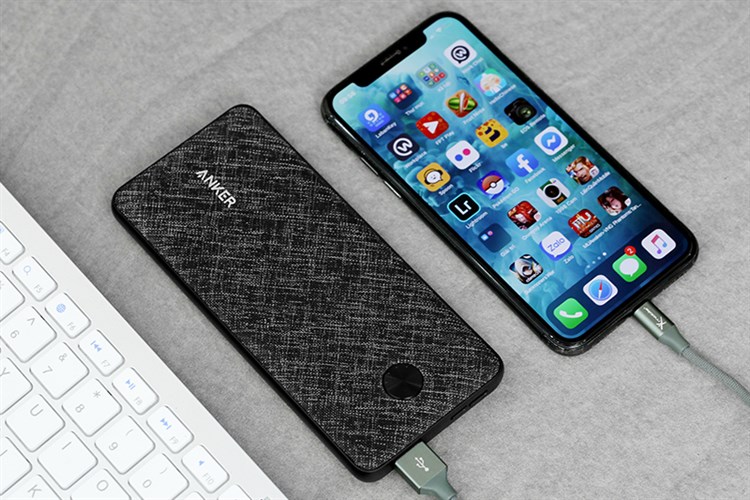 Pin sạc dự phòng Polymer 10.000 mAh Type C 12W Anker PowerCore Slim A1229 Màu Đen