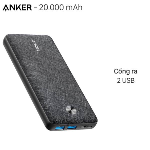 Pin sạc dự phòng Polymer 20.000 mAh Type C Anker PowerCore Metro Essential A1268