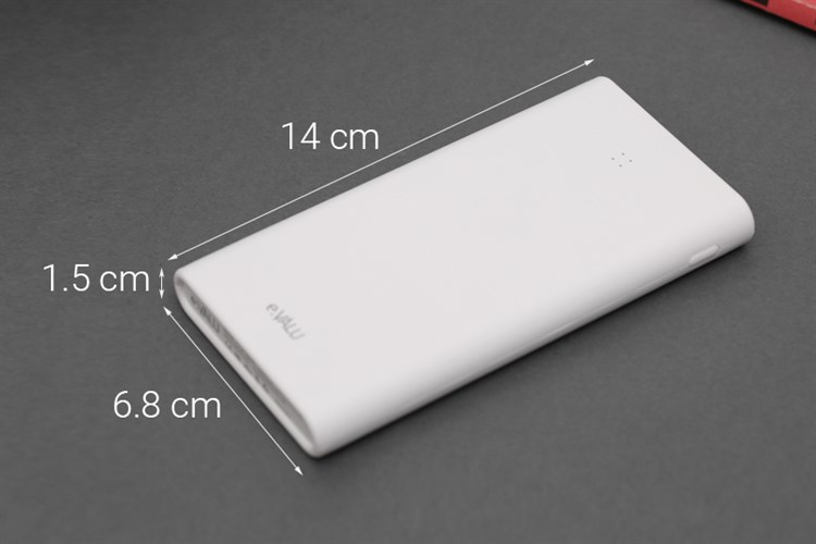 Pin sạc dự phòng Polymer 10.000 mAh Lightning 12W eValu PJ JP189SL Màu Trắng