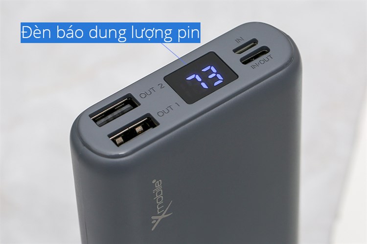 Pin sạc dự phòng Polymer 15.000 mAh Type C 12W Xmobile PJ JP200 Màu Xám