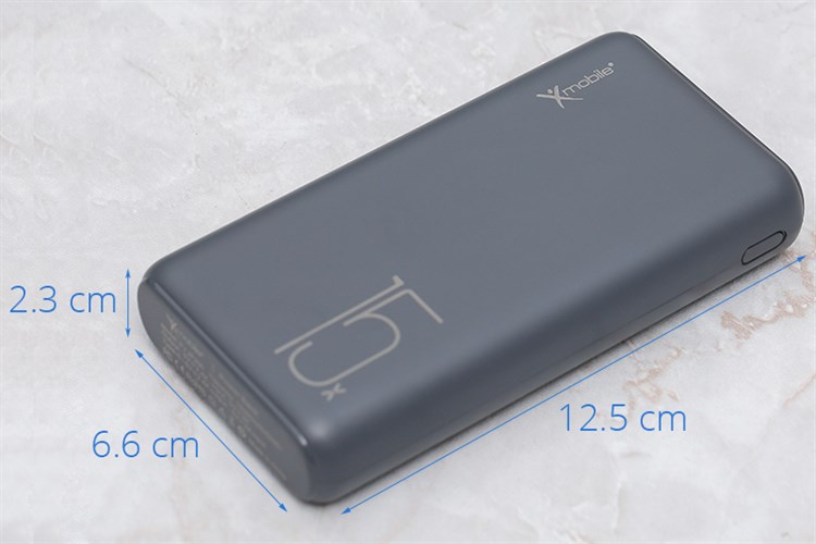 Pin sạc dự phòng Polymer 15.000 mAh Type C 12W Xmobile PJ JP200 Màu Xám