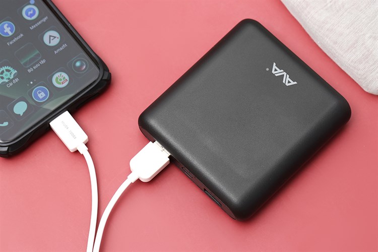 Pin sạc dự phòng 10.000 mAh 10.5W AVA LA Y65 Màu Đen