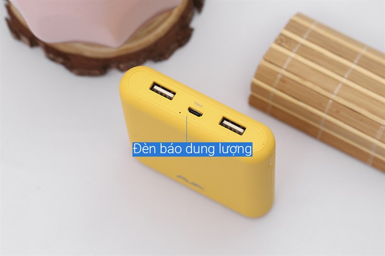 Pin sạc dự phòng 10.000 mAh 10.5W AVA LA Y65 Màu Vàng