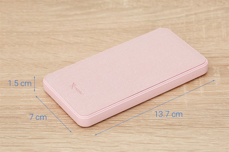 Pin sạc dự phòng Polymer 10.000 mAh Type C PD QC3.0 18W Xmobile P68D Màu Hồng