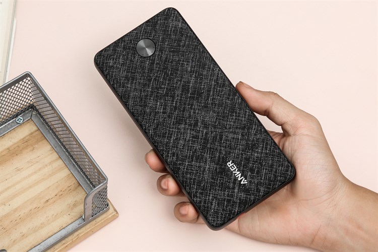 Pin sạc dự phòng Polymer 20.000 mAh Type C PD Anker PowerCore Essential A1281 Fabric Màu Đen