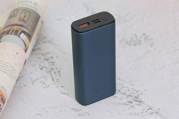 Pin sạc dự phòng Polymer 10.000 mAh Type C PD QC3.0 18W Xmobile PowerSlim PJ JP213 Màu Xanh Navy