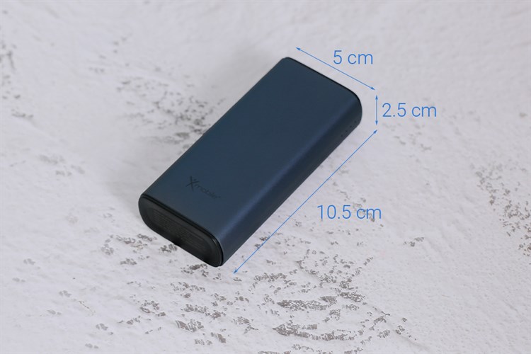 Pin sạc dự phòng Polymer 10.000 mAh Type C PD QC3.0 18W Xmobile PowerSlim PJ JP213 Màu Xanh Navy