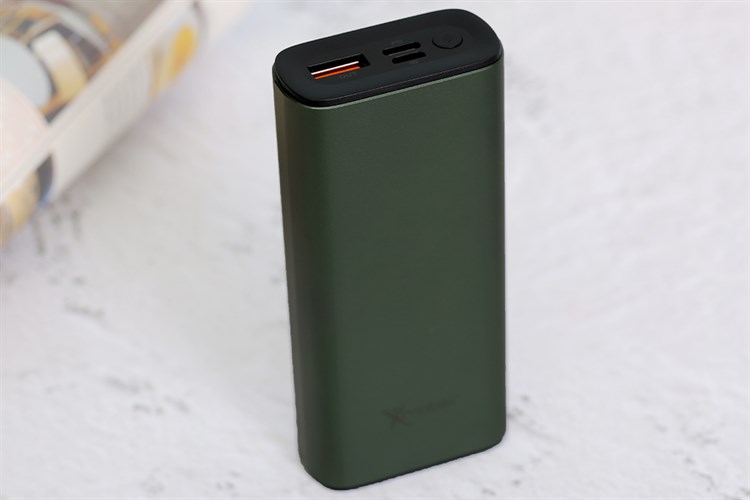 Pin sạc dự phòng Polymer 10.000 mAh Type C PD QC3.0 18W Xmobile PowerSlim PJ JP213 Màu Xanh rêu