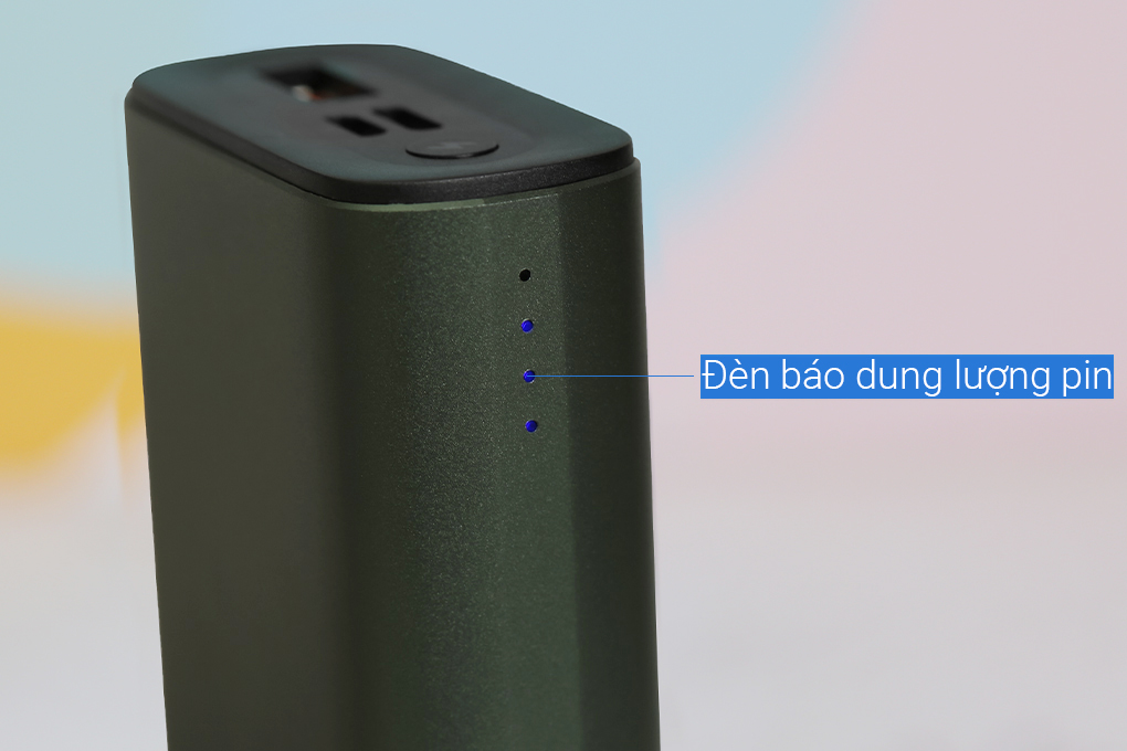 Pin sạc dự phòng Polymer 10.000 mAh Type C PD QC3.0 18W Xmobile PowerSlim PJ JP213 Màu Xanh rêu