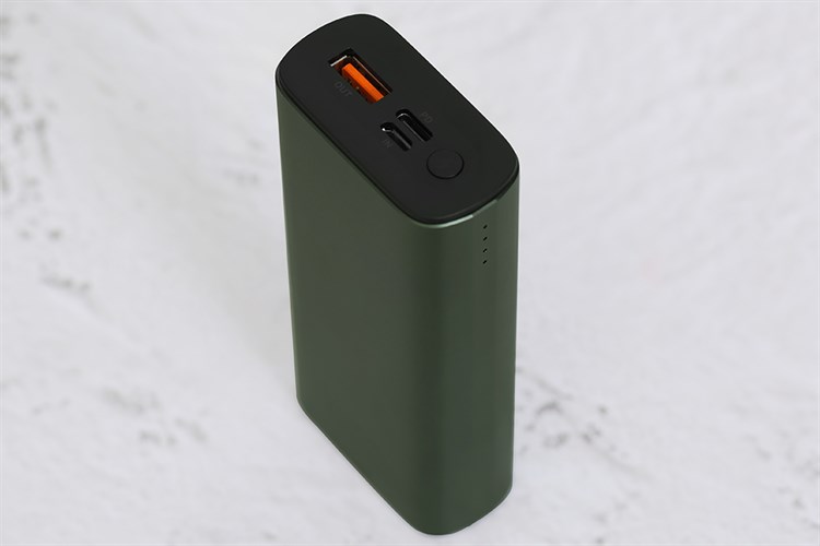 Pin sạc dự phòng Polymer 10.000 mAh Type C PD QC3.0 18W Xmobile PowerSlim PJ JP213 Màu Xanh rêu
