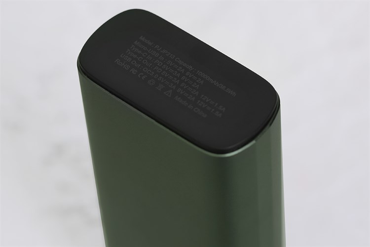 Pin sạc dự phòng Polymer 10.000 mAh Type C PD QC3.0 18W Xmobile PowerSlim PJ JP213 Màu Xanh rêu