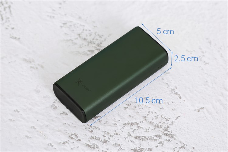 Pin sạc dự phòng Polymer 10.000 mAh Type C PD QC3.0 18W Xmobile PowerSlim PJ JP213 Màu Xanh rêu