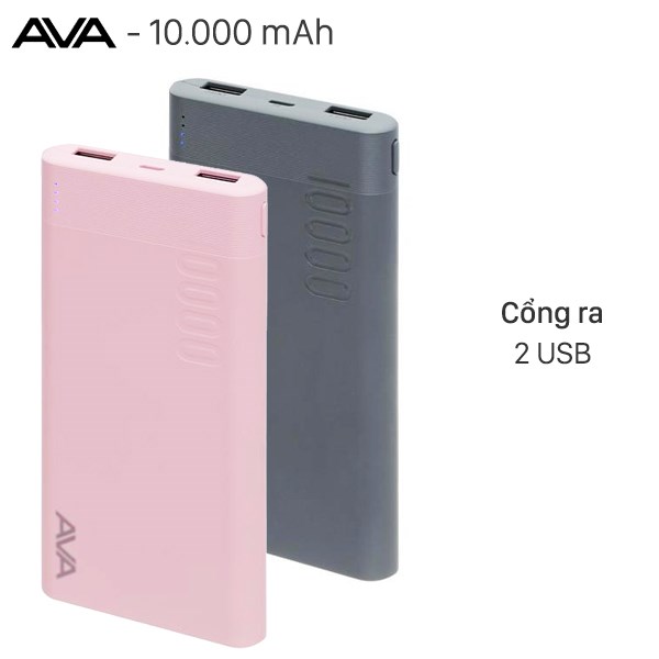 Pin sạc dự phòng Polymer 10.000 mAh AVA PJ JP207