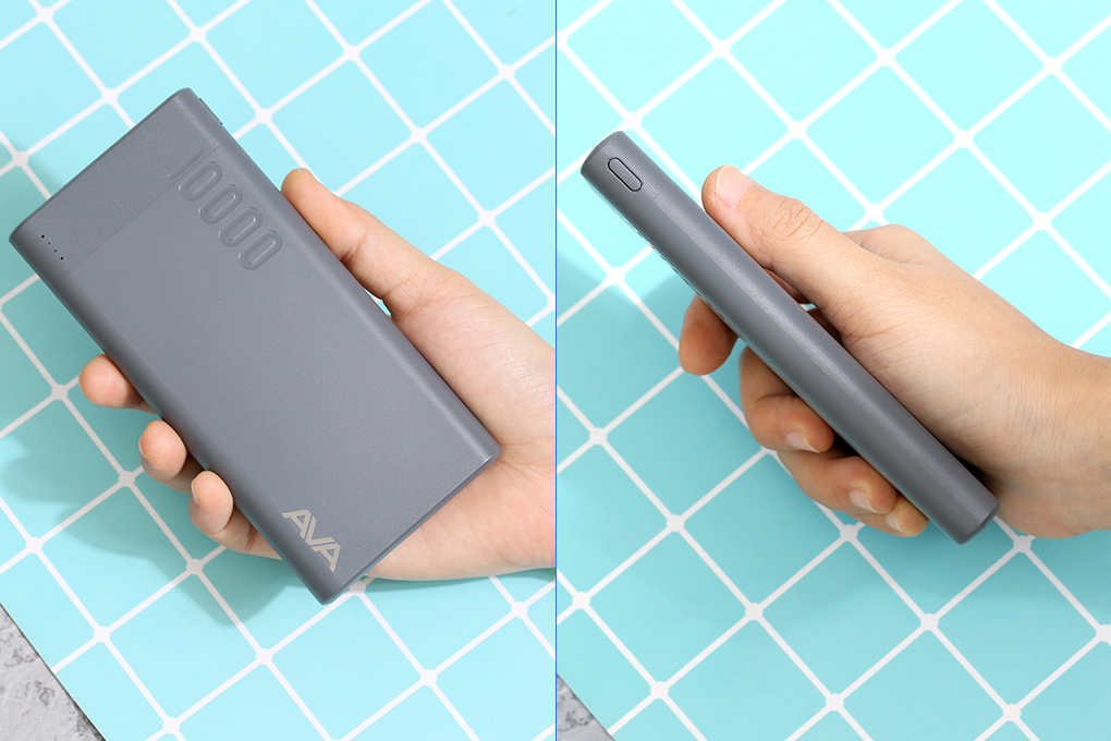 Pin sạc dự phòng Polymer 10.000 mAh AVA PJ JP207 Màu Xám