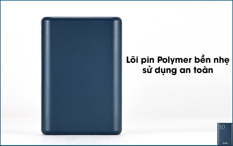 Pin sạc dự phòng Polymer 10.000mAh AVA PJ JP191S - Lõi pin Polymer bền