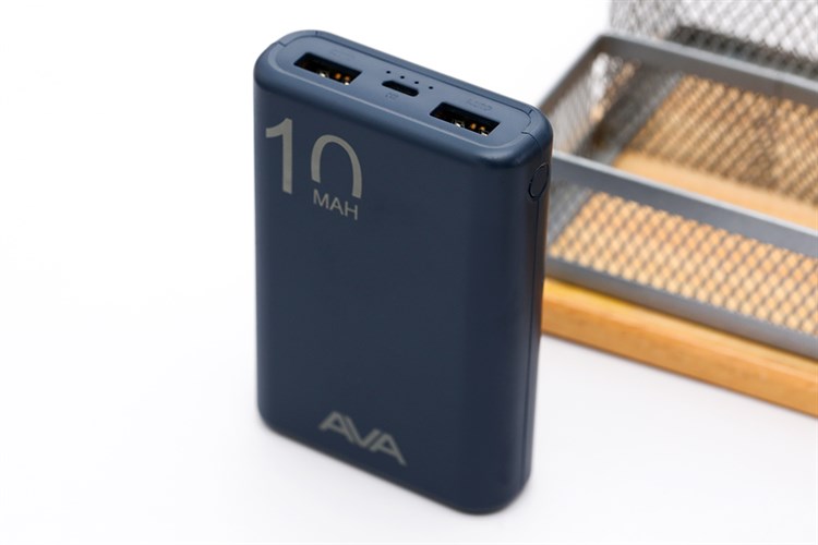 Pin sạc dự phòng Polymer 10.000 mAh AVA PJ JP191S Màu Xanh Navy