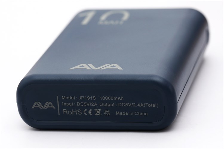 Pin sạc dự phòng Polymer 10.000 mAh AVA PJ JP191S Màu Xanh Navy