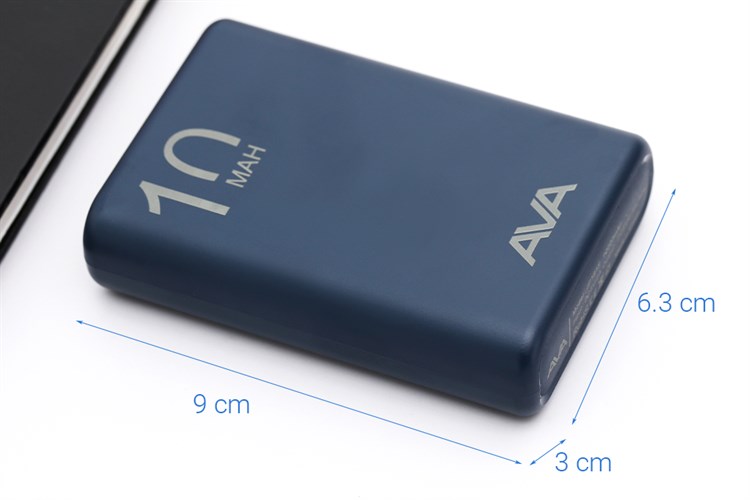 Pin sạc dự phòng Polymer 10.000 mAh AVA PJ JP191S Màu Xanh Navy