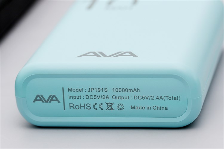 Pin sạc dự phòng Polymer 10.000 mAh AVA PJ JP191S Màu Xanh ngọc