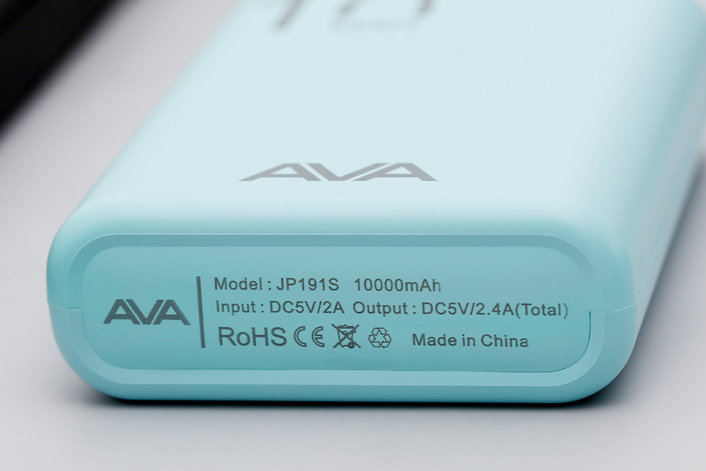 Pin sạc dự phòng Polymer 10.000 mAh AVA PJ JP191S Màu Xanh ngọc