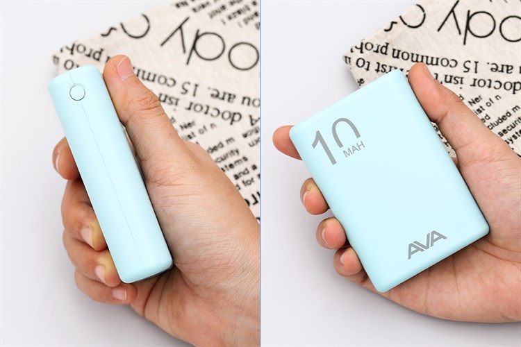 Pin sạc dự phòng Polymer 10.000 mAh AVA PJ JP191S Màu Xanh ngọc
