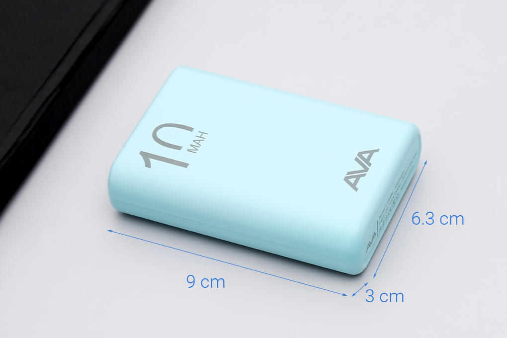 Pin sạc dự phòng Polymer 10.000 mAh AVA PJ JP191S Màu Xanh ngọc