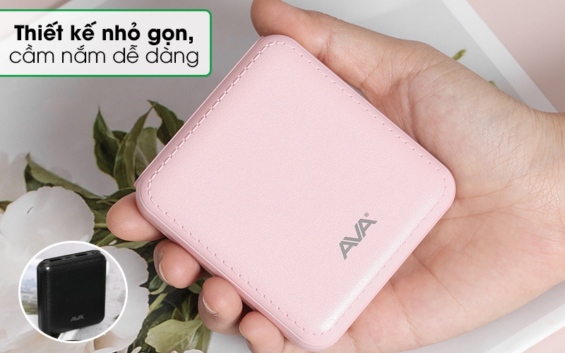 Pin sạc dự phòng 7500mAh AVA DS004 - Kiểu dáng chắc chắn, tinh xảo, cầm nắm dễ dàng