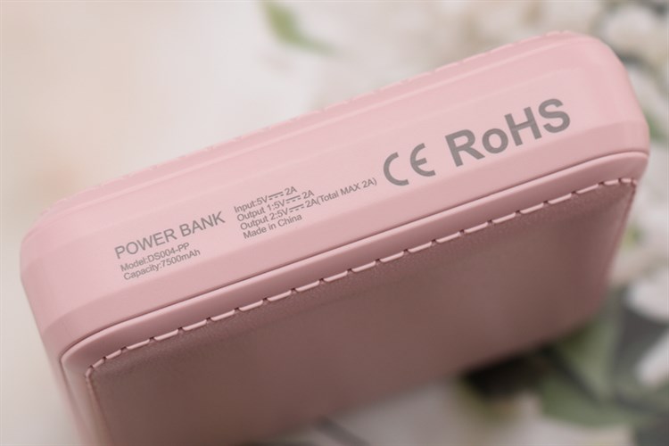 Pin sạc dự phòng 7500 mAh 10W AVA DS004 Màu Hồng