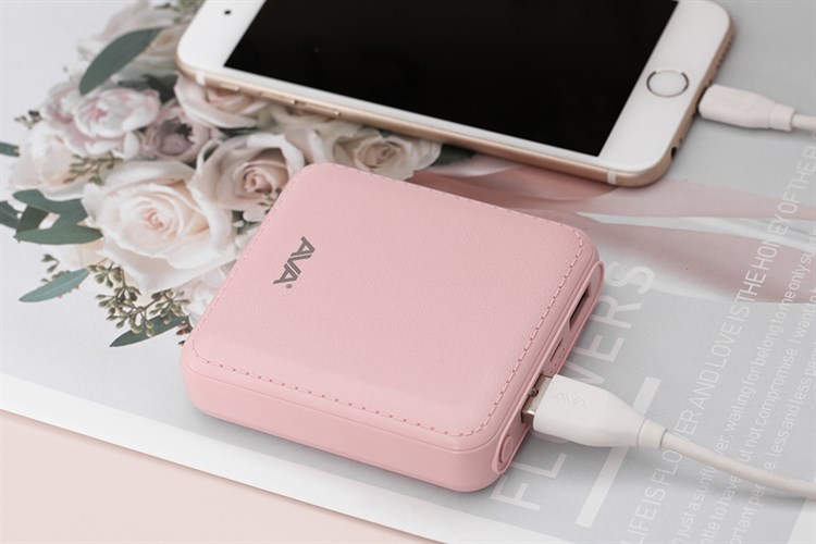 Pin sạc dự phòng 7500 mAh 10W AVA DS004 Màu Hồng