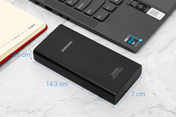 Pin sạc dự phòng 20.000 mAh Type C PD 25W Samsung EB-P5300 Màu Đen