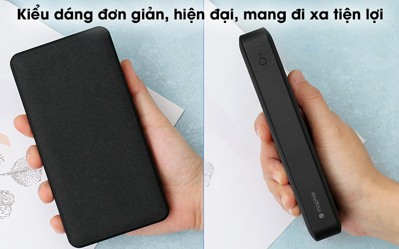 Pin sạc dự phòng Polymer 20.000mAh Type C PD Mophie Powerstation Đen - Kiểu dáng hình khối chữ nhật gọn gàng, mang đi xa tiện lợi Pin sạc dự phòng Polymer 20.000mAh Type C PD Mophie Powerstation Đen - Kiểu dáng hình khối chữ nhật gọn gàng, mang đi xa tiện lợi