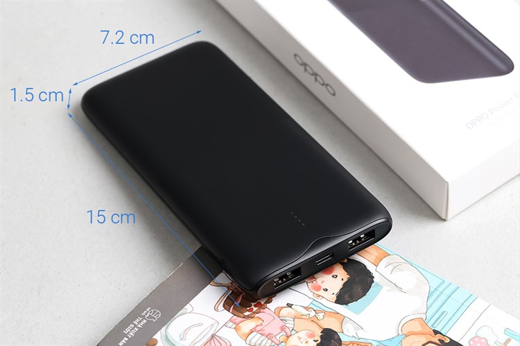 Pin sạc dự phòng Polymer 10.000 mAh Type C PD QC3.0 18W OPPO PBT02 Màu Đen