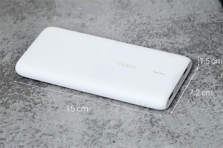 Pin sạc dự phòng Polymer 10.000 mAh Type C PD QC3.0 18W OPPO PBT02 Màu Trắng